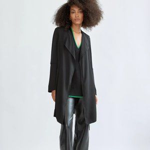 XS Black Aritzia Babaton Flowy Trench Coat